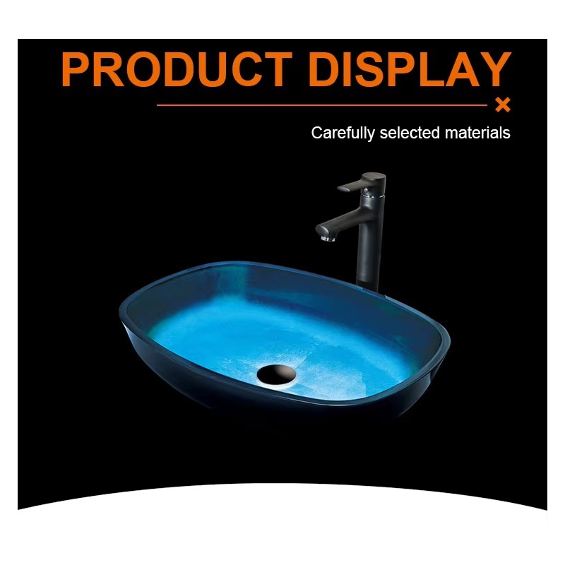 Cheap modern design glass art basin countertop design bathroom glass art hand wash basin